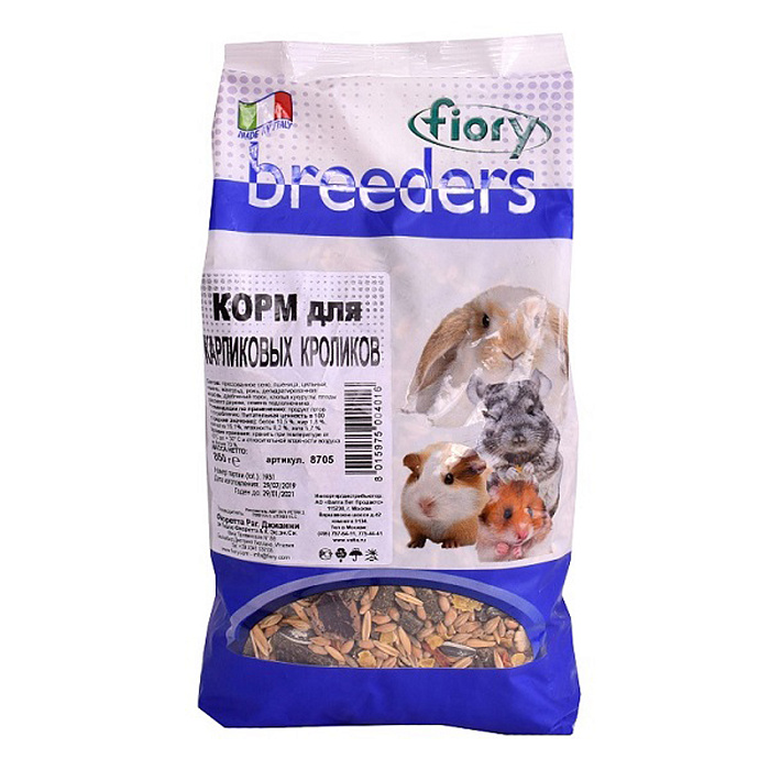 Fiory Корм для кроликов "Fiory Breeders", 850 г