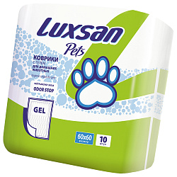 Коврики (пеленки) LUXSAN Premium GEL для животных 60х60, 10 шт