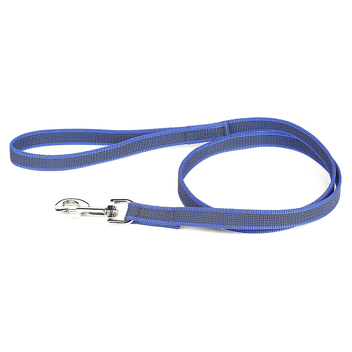 JULIUS-K9 поводок для собак Color & Gray Super-grip 2/120см, с ручкой, до 50 кг, сине-серый