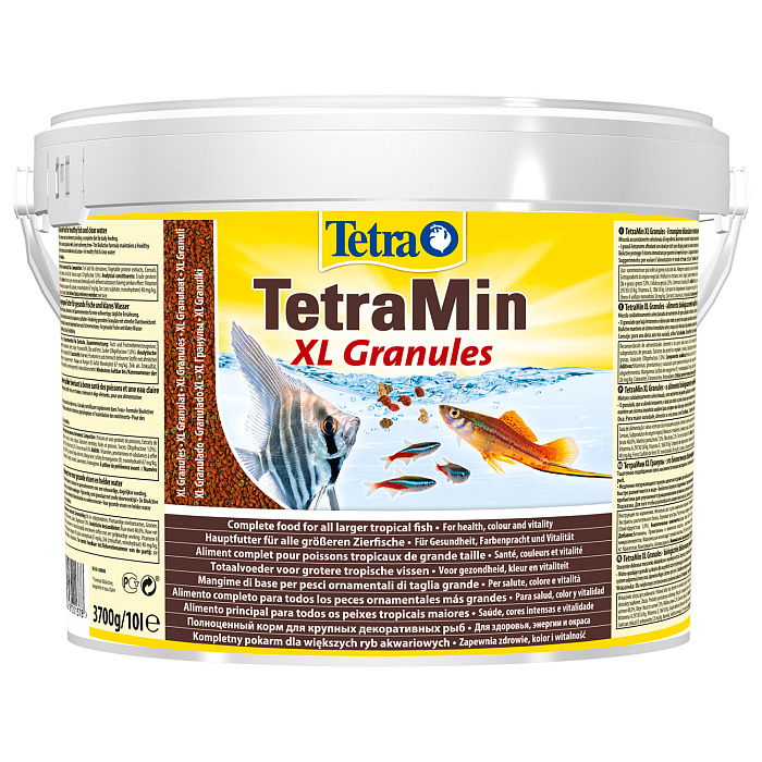 TetraMin XL Granules корм для всех видов рыб крупные гранулы 10 л (ведро)