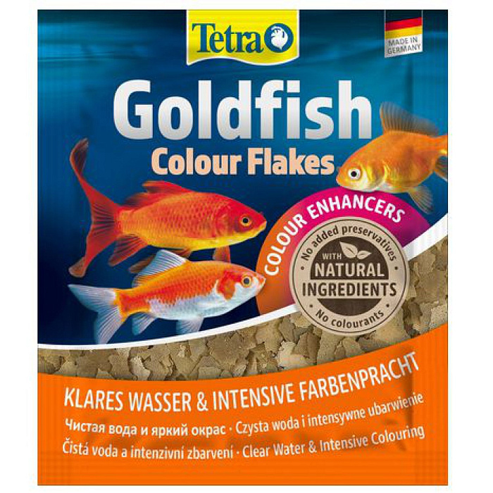 TetraGoldfish Colour корм в хлопьях для улучшения окраса золотых рыб 12 г (sachet)