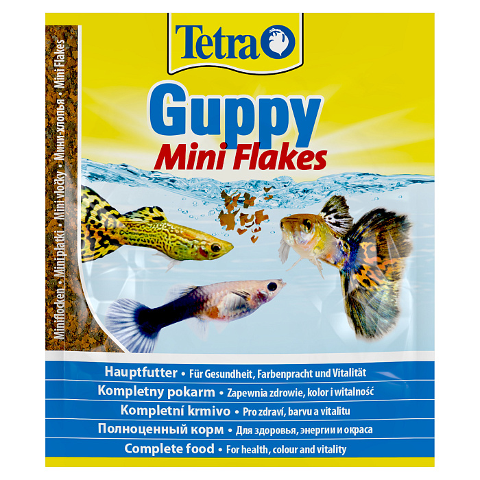 TetraGuppy корм в хлопьях для гуппи 12 г (sachet)