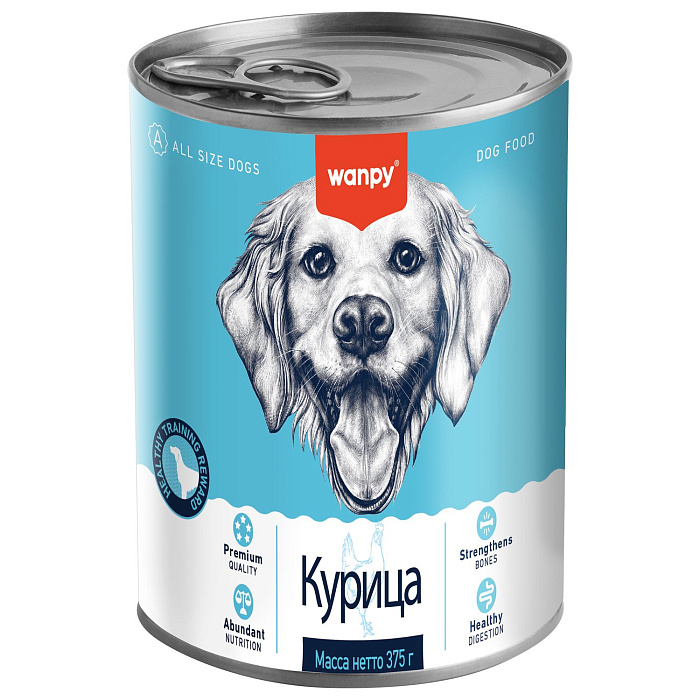 Wanpy Dog Консервы для собак из курицы, 375 г