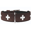 Hunter ошейник для собак Swiss 50 (40-44 см) кожа коричневый / черный Hunter ошейник для собак Swiss 50 (40-44 см) кожа коричневый / черный