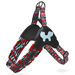 Шлейка United Pets для собак Complete me XS 40 x 37-46 см, красная зебра