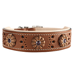 Hunter ошейник для собак Virginia Rose 50 (37-44 см) кожа, св.коричневый СКИДКА 35%