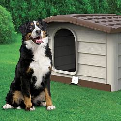 BAMA PET будка для собак BUNGALOW L 101х94х77h см, пластик, бежевая СКИДКА 40%