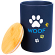 КерамикАрт бокс керамический для хранения корма для собак WOOF 1900 мл, черный СКИДКА 50%