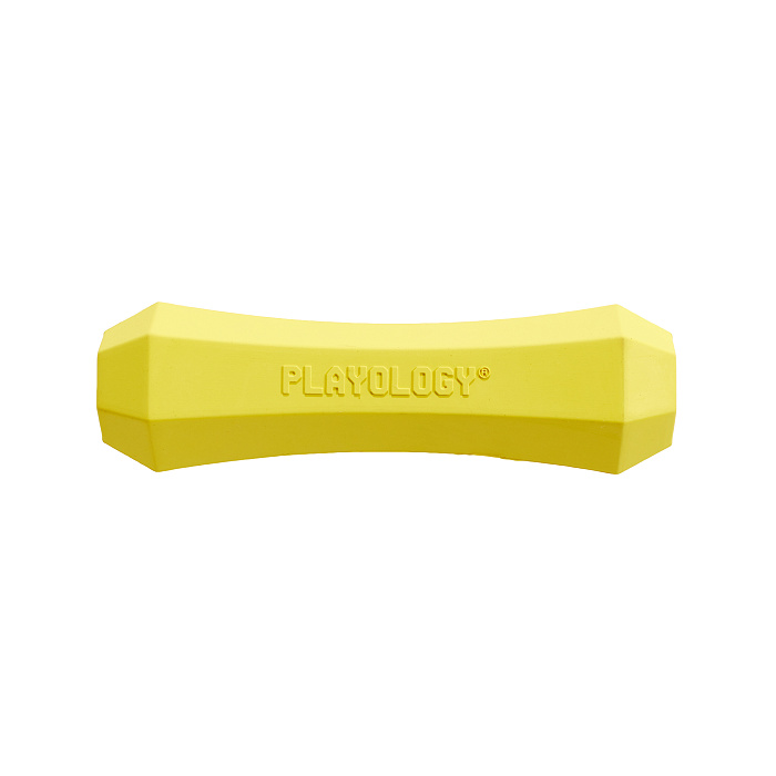 Playology  жевательная палочка SQUEAKY CHEW STICK для собак средних пород с ароматом курицы, средняя, цвет желтый СКИДКА 50%