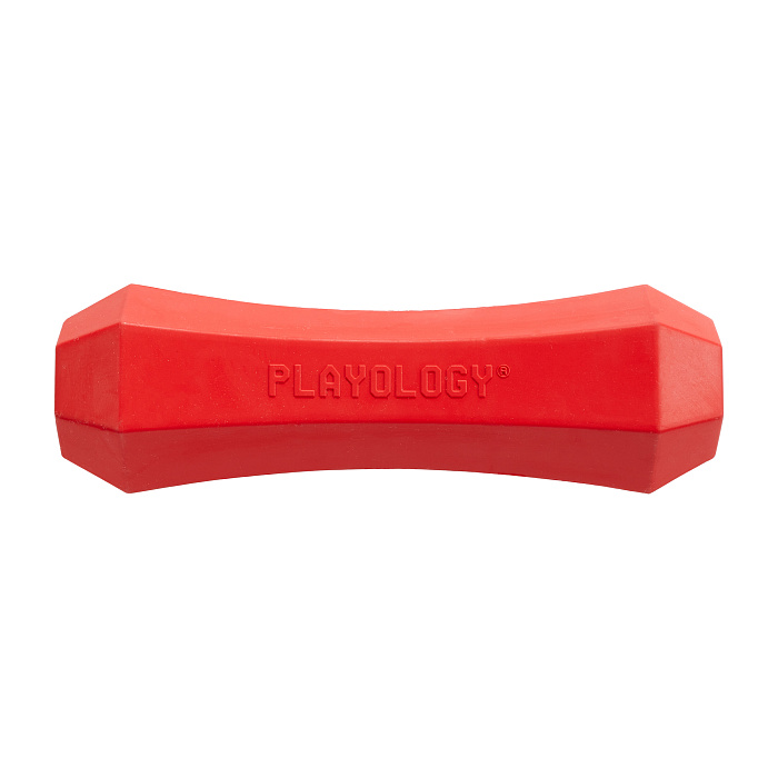 Playology  жевательная палочка SQUEAKY CHEW STICK для собак средних и крупных пород с ароматом говядины, большая, цвет красный СКИДКА 50%