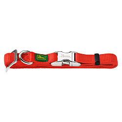 Hunter ошейник для собак ALU-Strong M (40-55 см) нейлон с металлической застежкой красный