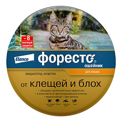 Bayer Форесто ошейник от клещей и блох для кошек 38 см Bayer Форесто ошейник от клещей и блох для кошек 38 см