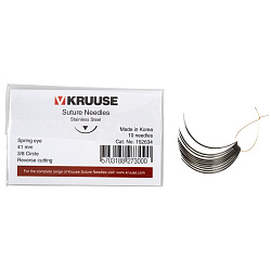 KRUUSE набор режущих хирургических игл 41 мм (3/8) 10 шт. KRUUSE набор режущих хирургических игл 41 мм (3/8) 10 шт.