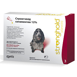 Zoetis Стронгхолд 120 мг, капли для собак 10-20 кг (3 пипетки х 1 мл) Zoetis Стронгхолд 120 мг, капли для собак 10-20 кг (3 пипетки х 1 мл)