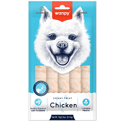 Wanpy Dog Крем лакомство для собак "нежное пюре" из курицы 70 г Wanpy Dog Крем лакомство для собак "нежное пюре" из курицы 70 г