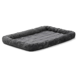 Лежанка MidWest Pet Bed для собак и кошек меховая 61х46 см, серая Лежанка MidWest Pet Bed для собак и кошек меховая 61х46 см, серая
