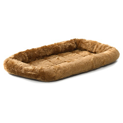 Лежанка MidWest Pet Bed для собак и кошек меховая 55х33 см, коричневая