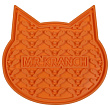 Лизательный коврик Mr.Kranch для медленного поедания силиконовый 12*12 см оранжевый на присосках Лизательный коврик Mr.Kranch для медленного поедания силиконовый 12*12 см оранжевый на присосках
