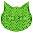 Лизательный коврик Mr.Kranch для медленного поедания силиконовый 12*12 см зеленый на присосках Лизательный коврик Mr.Kranch для медленного поедания силиконовый 12*12 см зеленый на присосках