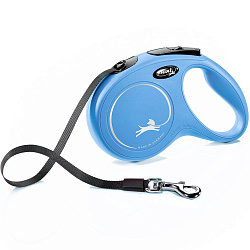 flexi рулетка New Classic M (до 25 кг) 5 м лента синяя flexi рулетка New Classic M (до 25 кг) 5 м лента синяя
