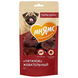 Лакомство Мнямс На каждый день для собак "Пятачок" жевательный 70 г Лакомство Мнямс На каждый день для собак "Пятачок" жевательный 70 г