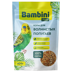Корм Bambini Pets для волнистых попугайчиков, 400 г
