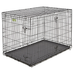 Клетка MidWest iCrate для собак 122х76х84h см, 2 двери, черная Клетка MidWest iCrate для собак 122х76х84h см, 2 двери, черная