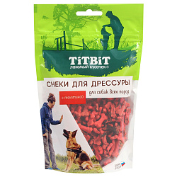Лакомство TiTBiT Снеки для дрессуры собак всех пород с телятиной 100 г