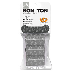 United Pets пакеты "Refill" для набора "BON TON" 3 рулона по 10 пакетов, черные СКИДКА 50%