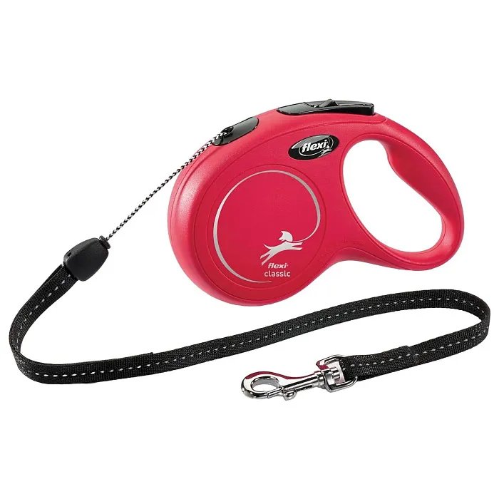 flexi рулетка New Classic S (до 12 кг) 8 м трос красная