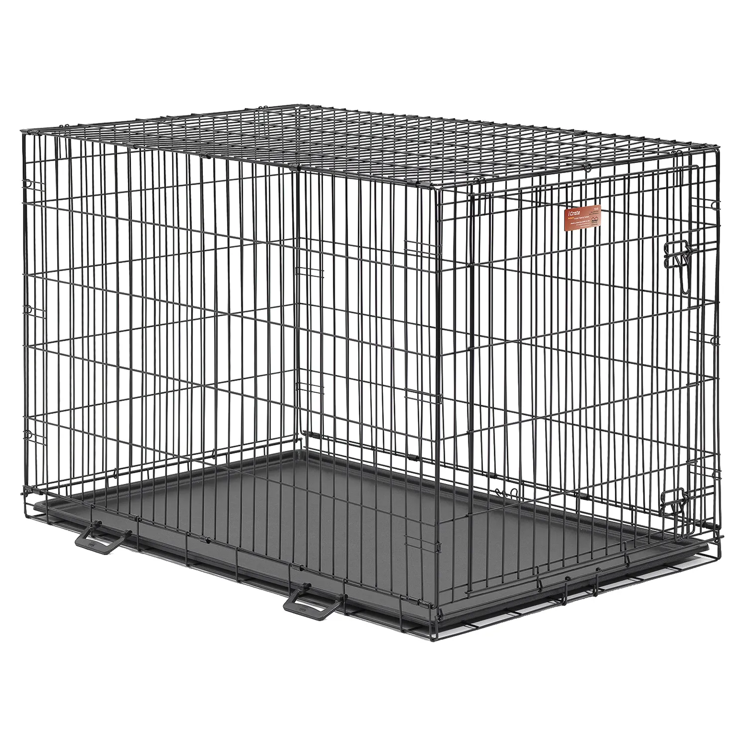 Клетка MidWest iCrate для собак 124х76,5х81,5h см, 1 дверь, черная СКИДКА 20%