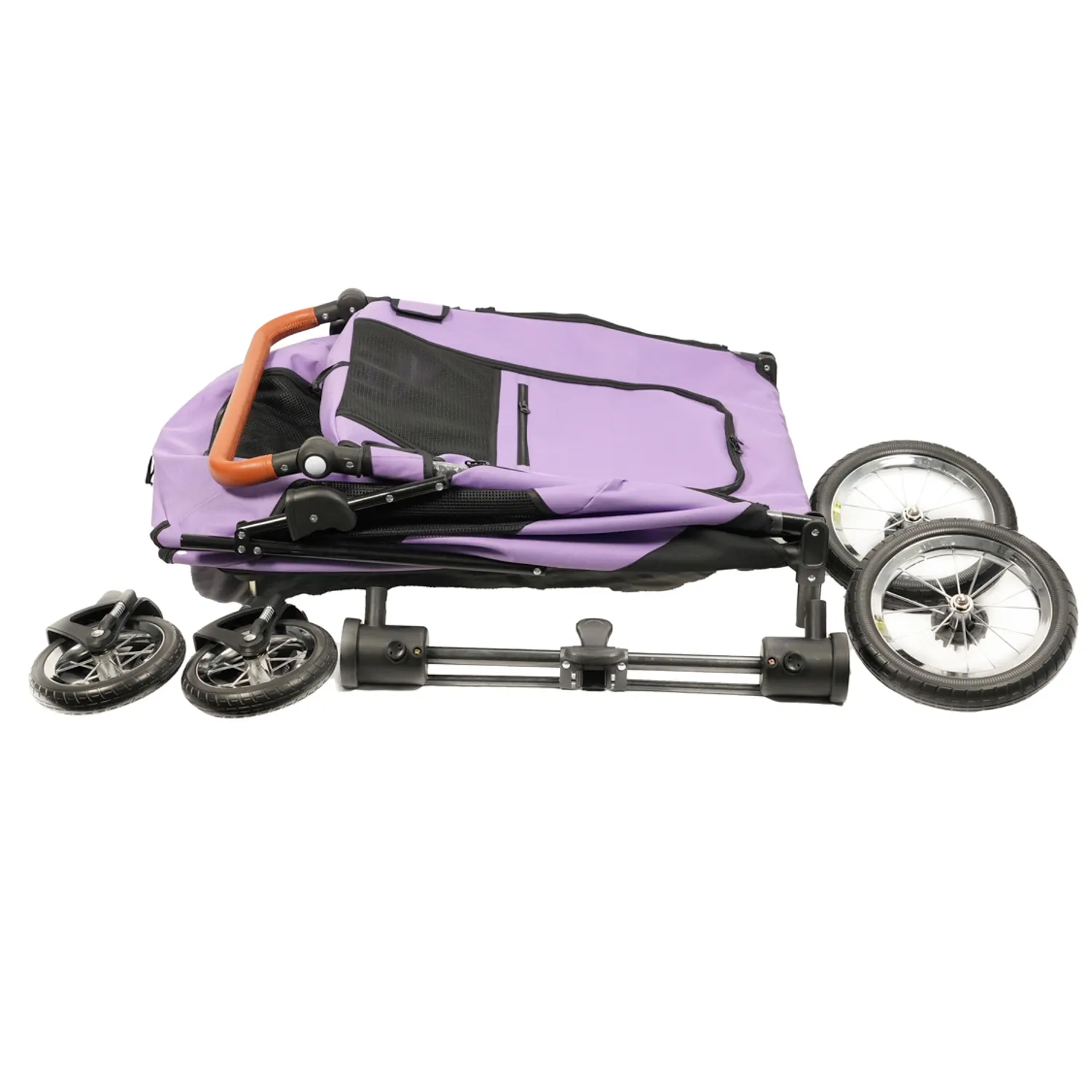 Коляска прогулочная Mr.Kranch для собак и кошек большая выставочная (макс. нагрузка 55 кг) фиолетовая