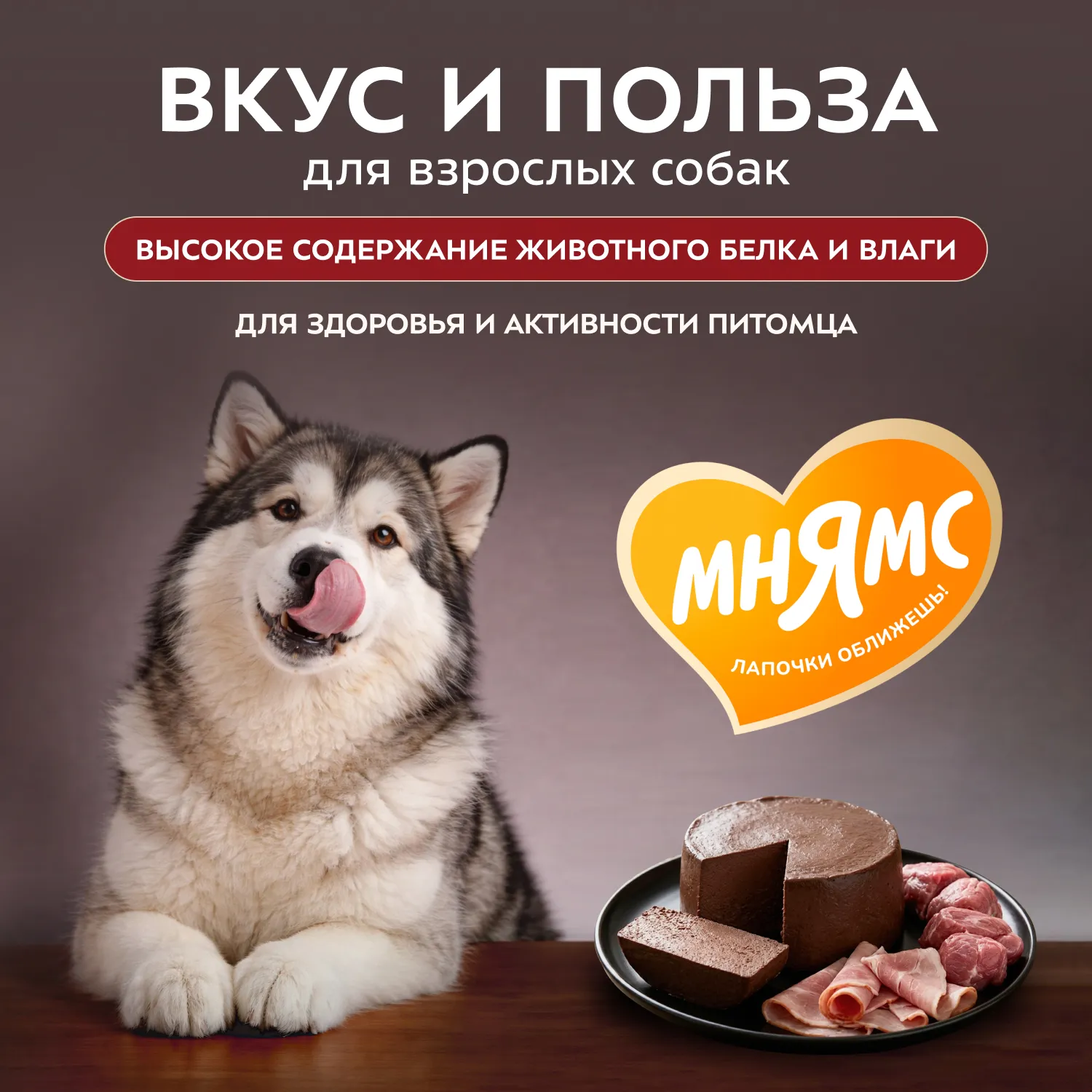 Влажный корм Мнямс Деликатес Паштет из телятины с ветчиной для собак всех пород "Террин по-версальски" 200 г