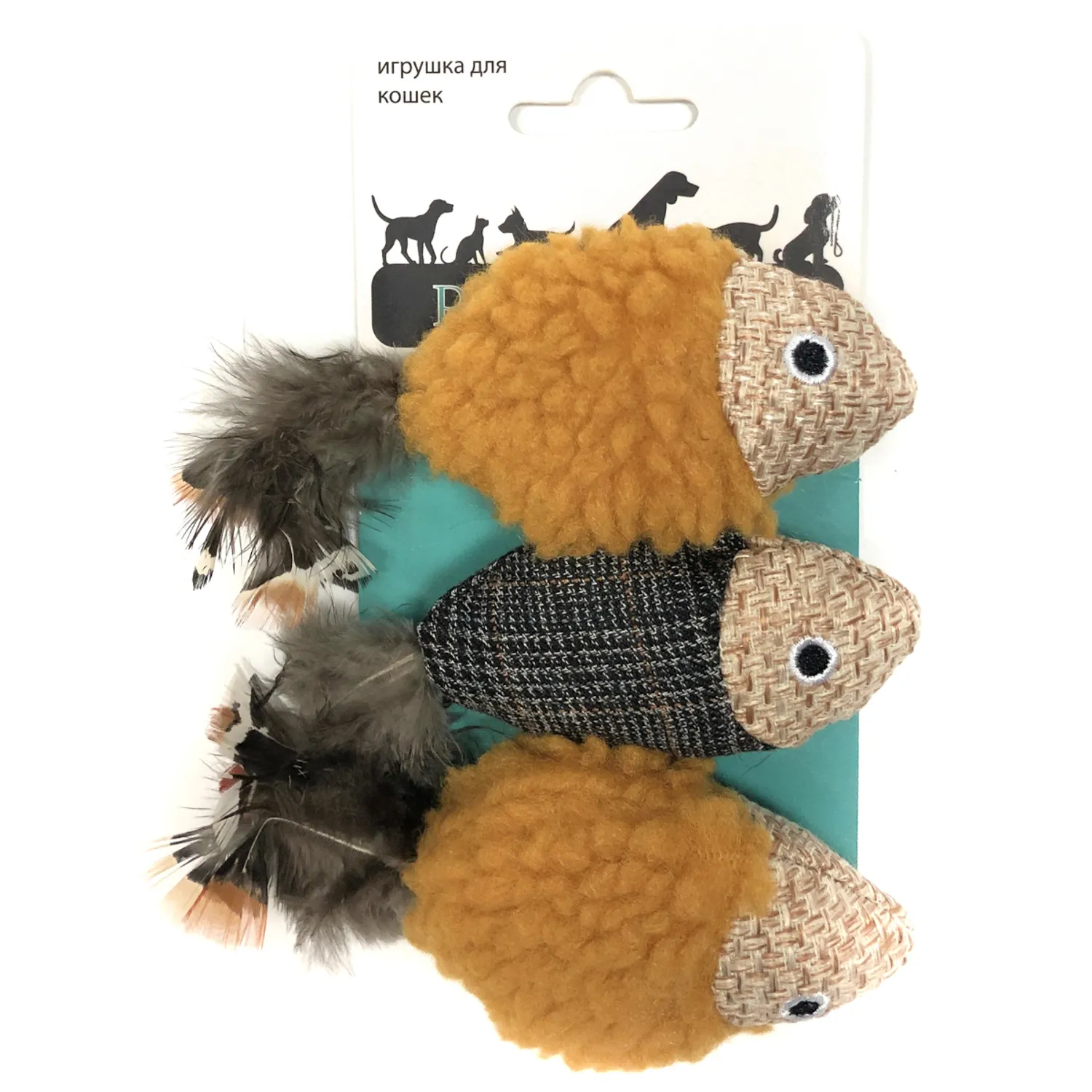 Petpark игрушка для кошек Рыбки 3 шт СКИДКА 50%