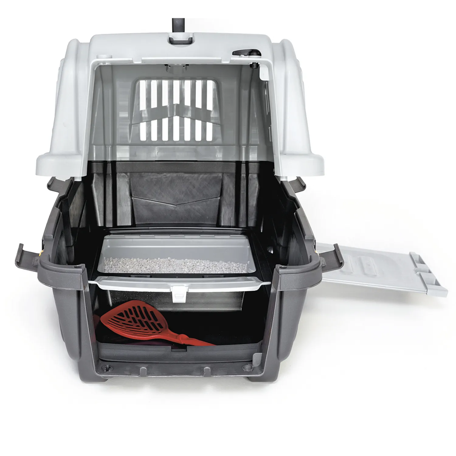 Переноска MPS SKUDO CAT TRAVEL 60x40x39см с лотком для наполнителя серая