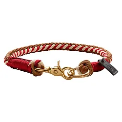 Hunter oшейник для собак Tinnum 50 / M-L (50 см) красный с бежевым СКИДКА 50%