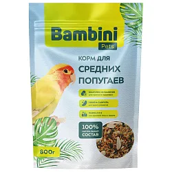 Корм Bambini Pets для средних попугаев, 800 г Корм Bambini Pets для средних попугаев, 800 г