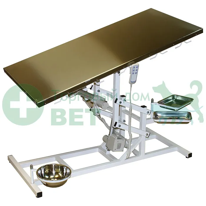 ТД ВЕТ Стол ветеринарный универсальный СВУ-30 с тремя электроприводами 1500х700х(900-1150h) мм (белый каркас)