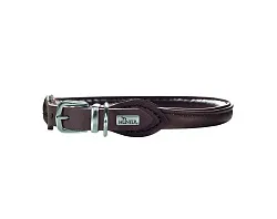 Hunter ошейник для собак Round&Soft Elk 32/6 (30-33 см) кожа, кофе СКИДКА 35%
