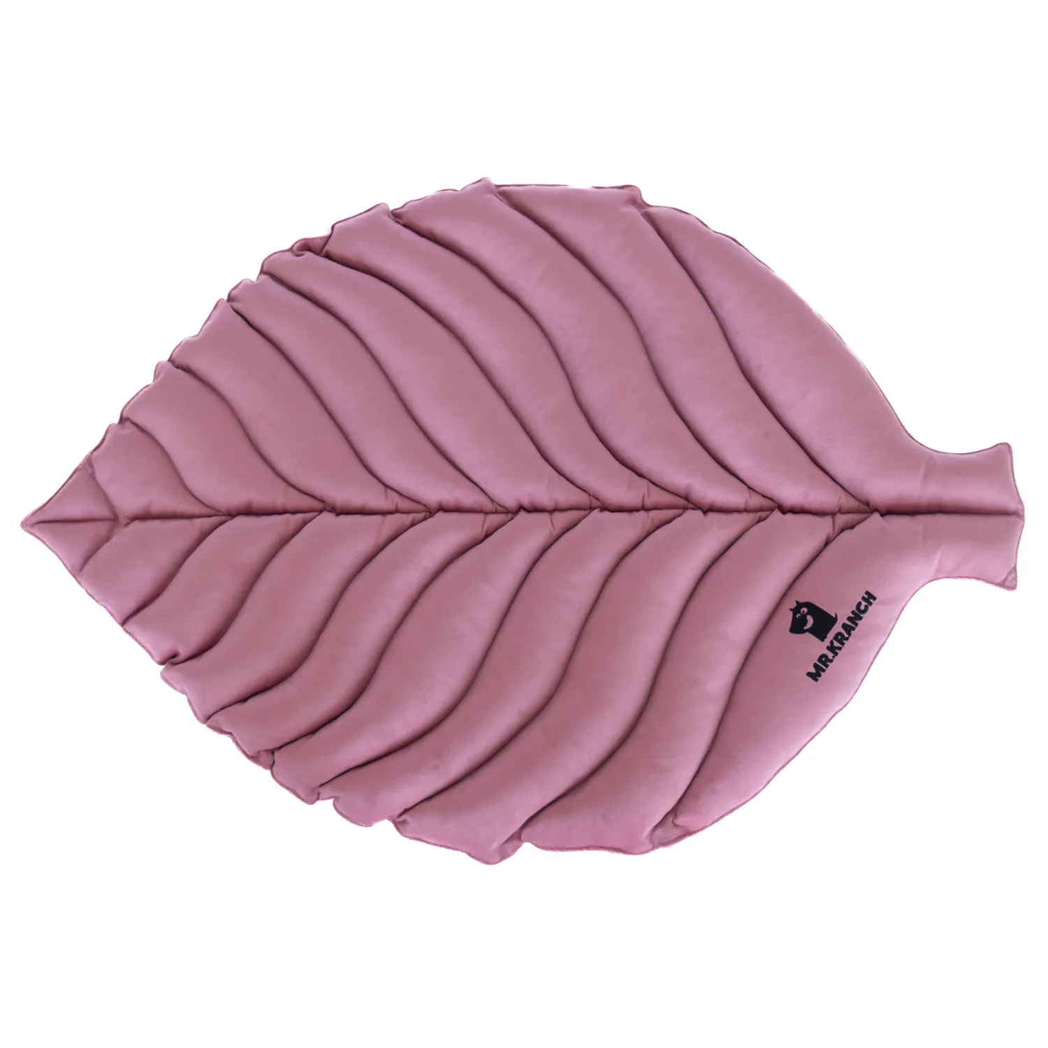 Лежанка Mr.Kranch для собак Листочек средняя двусторонняя размер 90х65х5см розовая