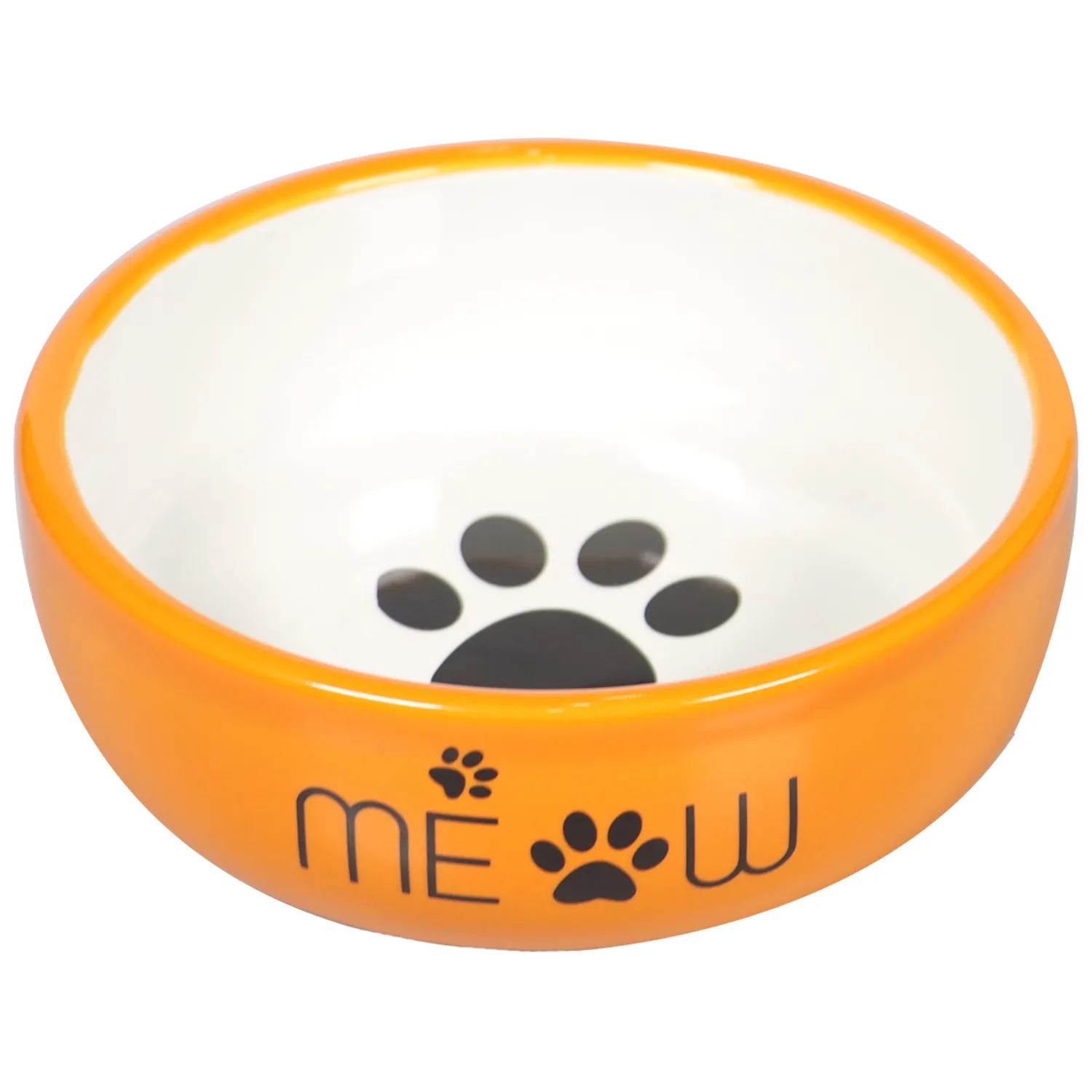 Миска Mr.Kranch керамическая для кошек MEOW 380 мл оранжевая