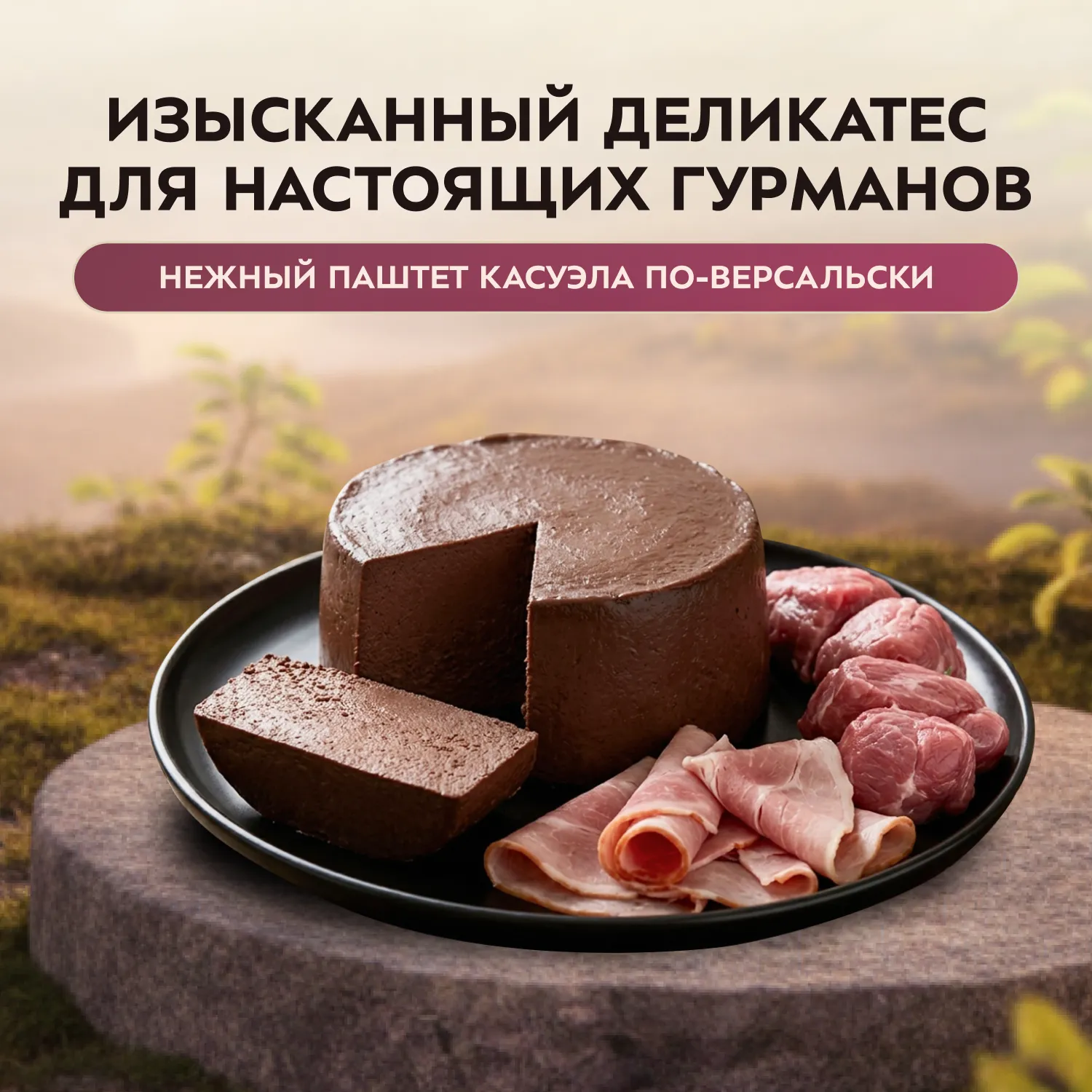 Влажный корм Мнямс Деликатес Паштет из телятины с ветчиной для собак всех пород "Террин по-версальски" 200 г