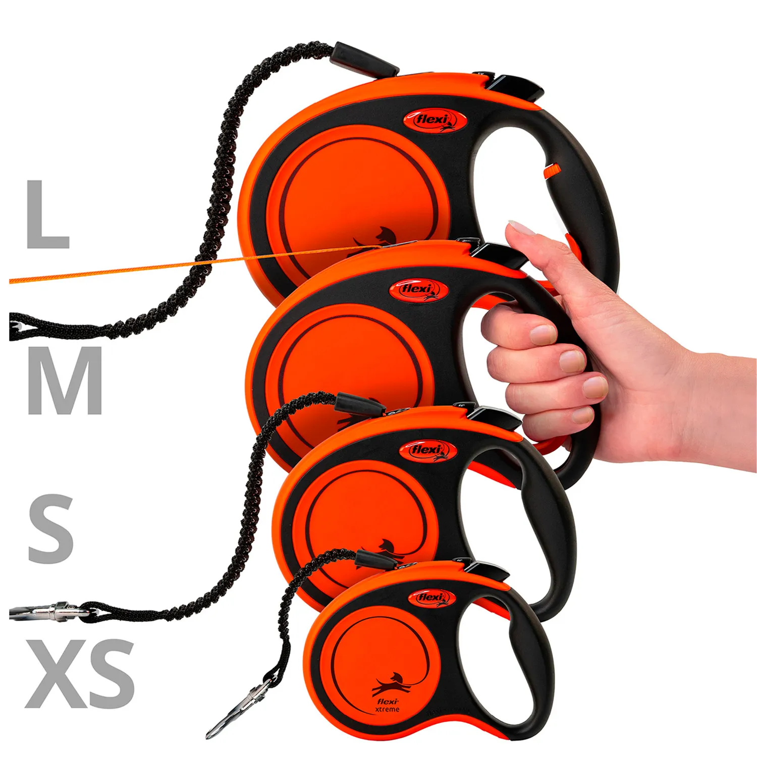 flexi рулетка Xtreme S (до 20 кг) 5 м лента оранжевая