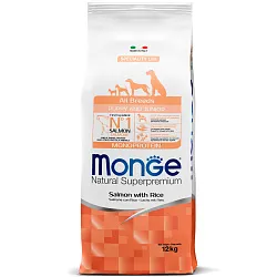 Сухой корм Monge Dog Speciality Line Monoprotein Puppy&Junior для щенков всех пород, из лосося с рисом 12 кг Сухой корм Monge Dog Speciality Line Monoprotein Puppy&Junior для щенков всех пород, из лосося с рисом 12 кг