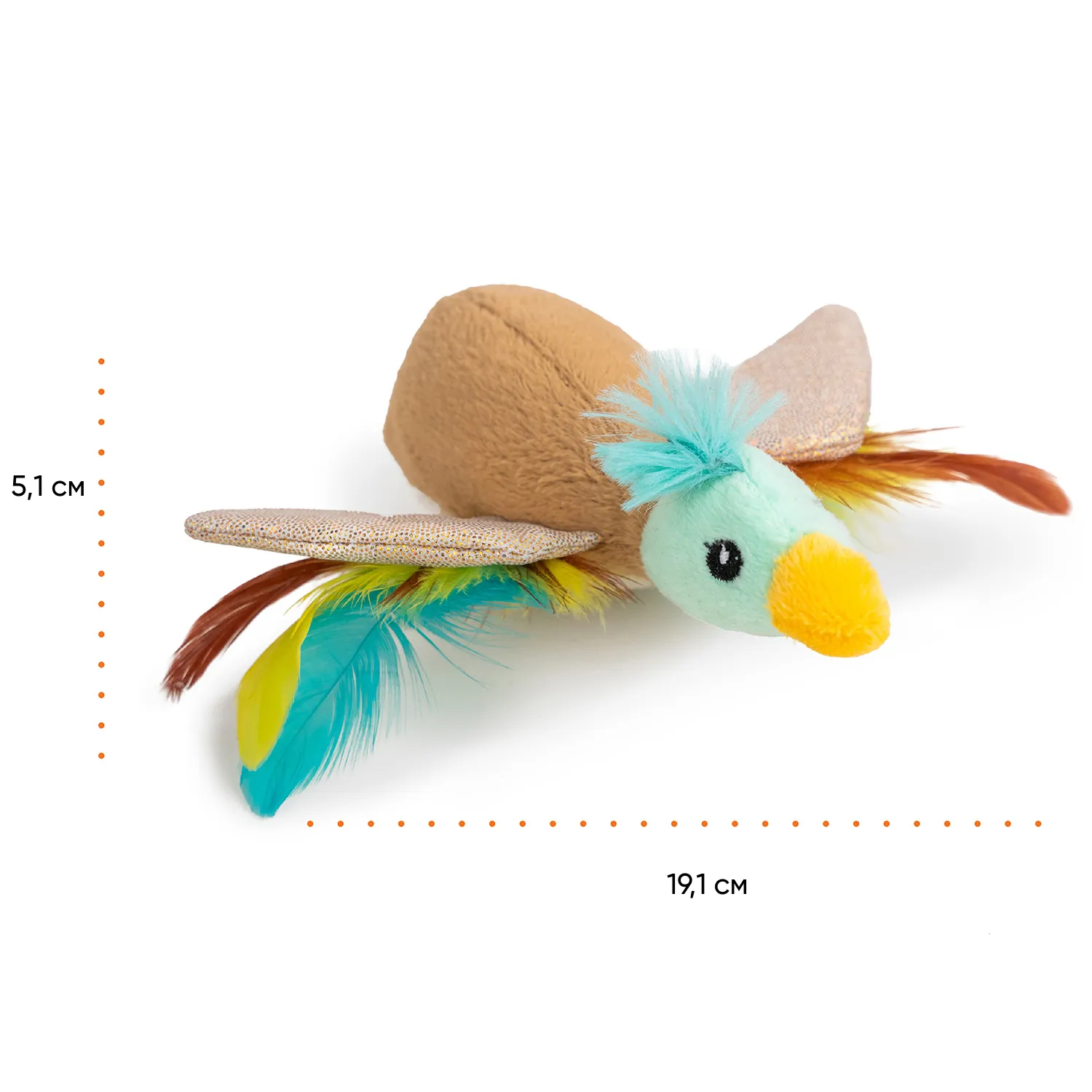 Игрушка Catstages для кошек "Утёнок" с кошачьей мятой, 13 см СКИДКА 50%