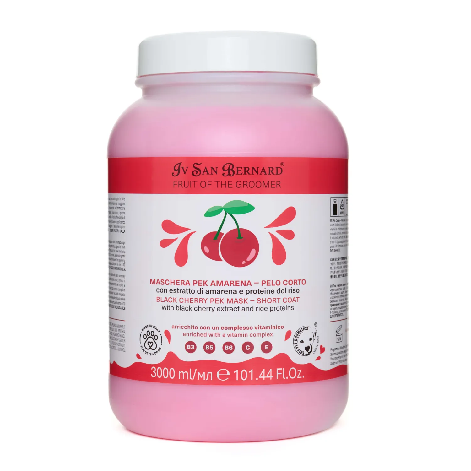 ISB Fruit of the Groomer Black Cherry маска восстанавливающая для короткой шерсти с протеинами риса 3000 мл
