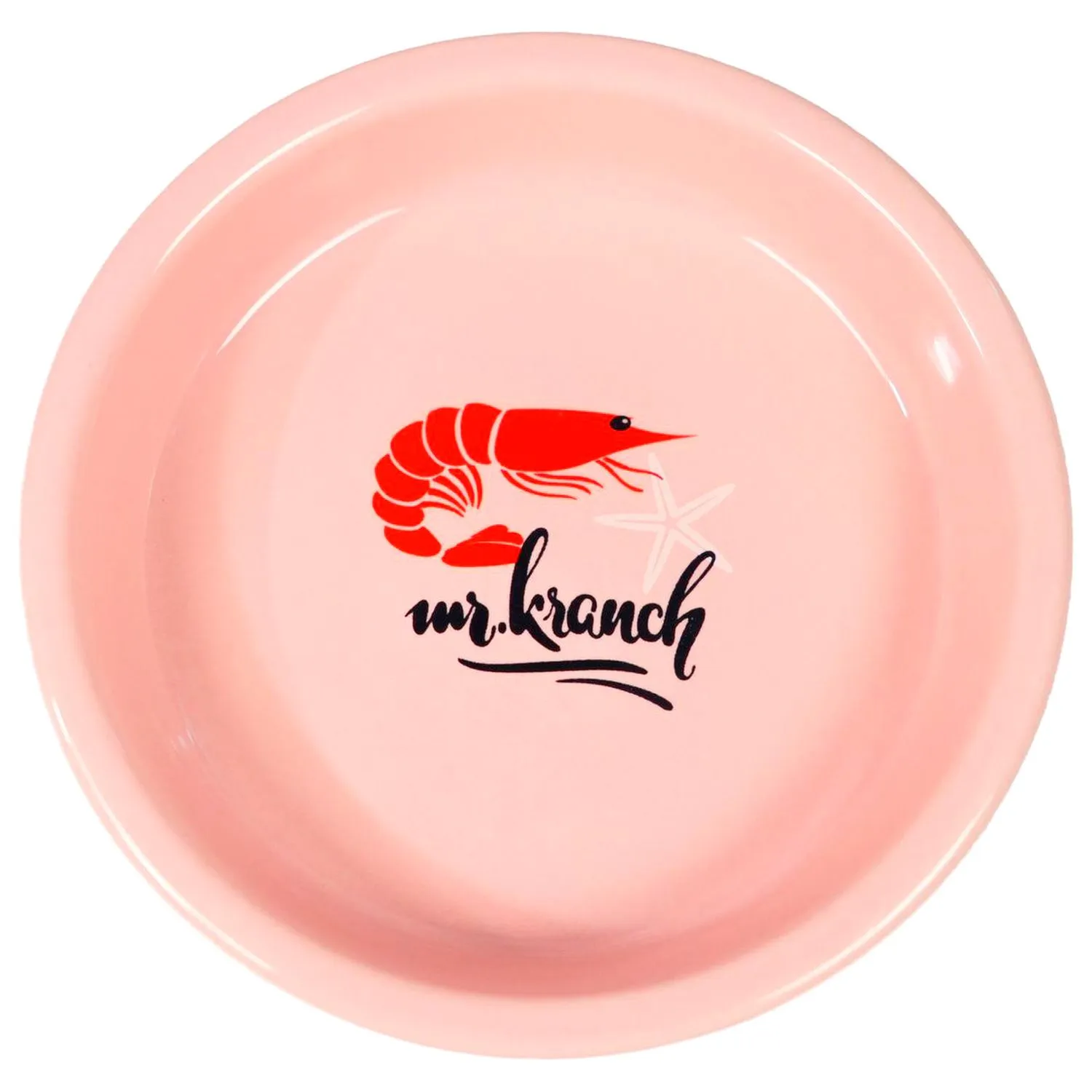 Миска Mr.Kranch керамическая для кошек 200 мл Креветочка розовая