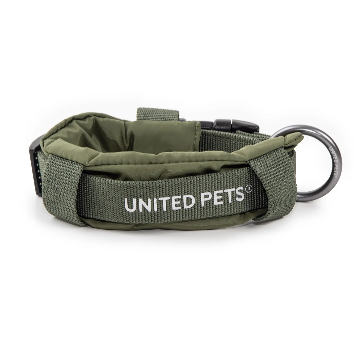 Ошейник United Pets с мягкой подкладкой для собак Citylife S 15 x 30-40 см хаки