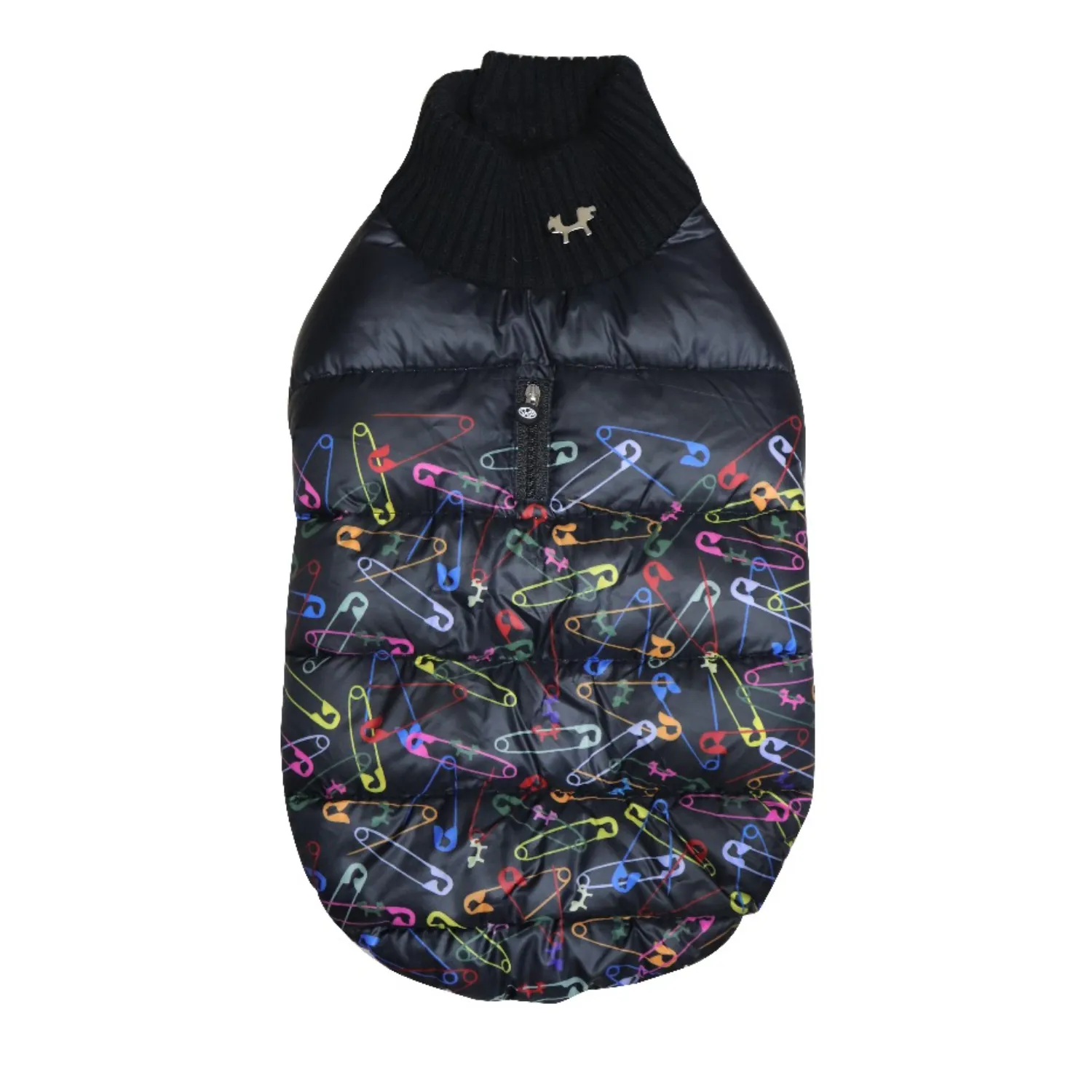 Куртка United Pets для собак Polar 25, черный с разноцветными булавками СКИДКА 30%