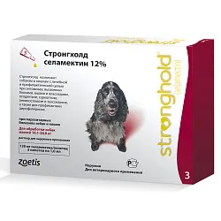 Zoetis Стронгхолд 120 мг, капли для собак 10-20 кг (3 пипетки х 1 мл) Zoetis Стронгхолд 120 мг, капли для собак 10-20 кг (3 пипетки х 1 мл)